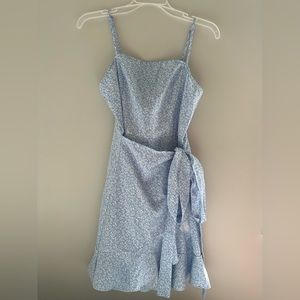 Blue floral patterned dress